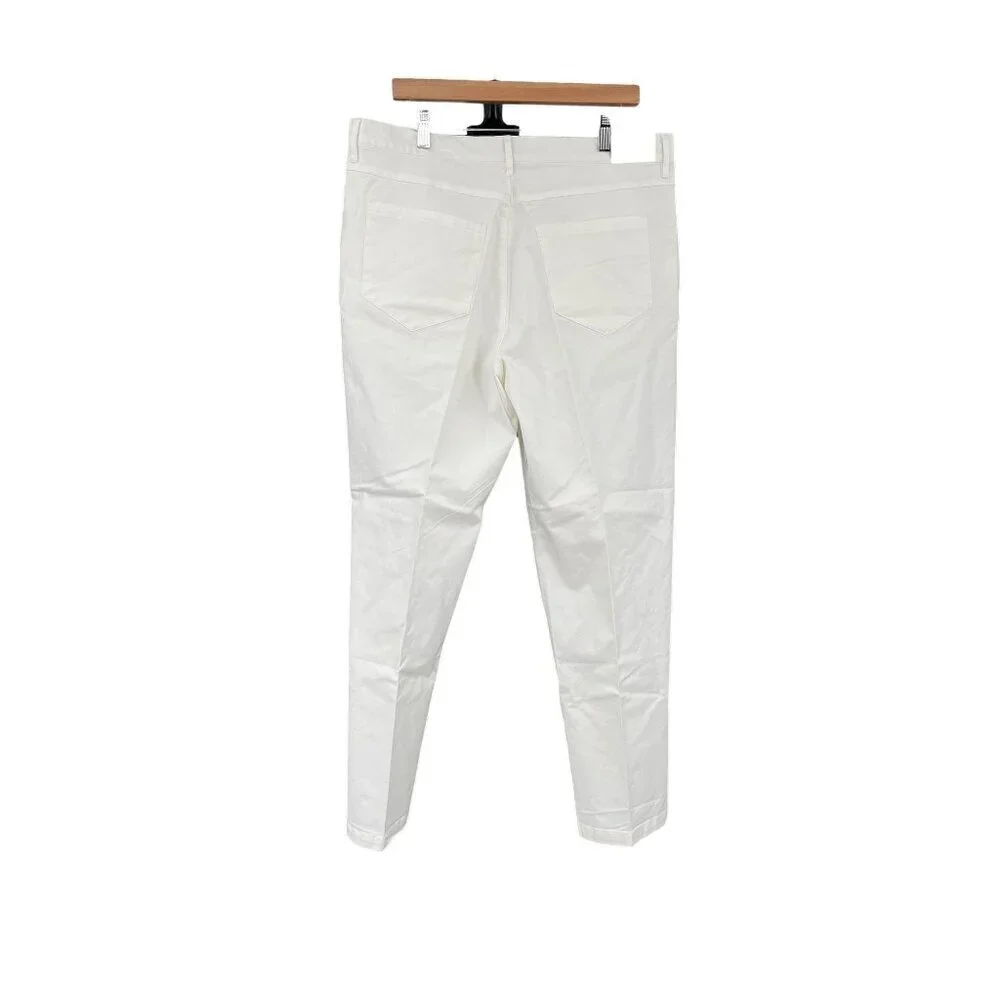 Graham Luxe Mens‎ White Slim Fit Pants 38x30 Golf Pants